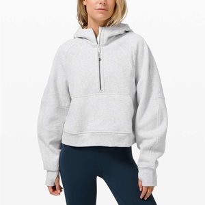 Lululemon Scuba Oversized Half-Zip Hoodie Grey XS/S